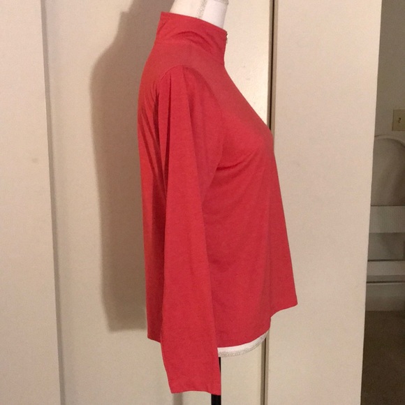 L.L. Bean Coral Half-Zip Pullover - Picture 2 of 6